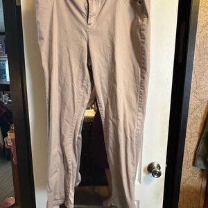 Simply Vera Vera Wang Tan Chinos with Flat Front Design